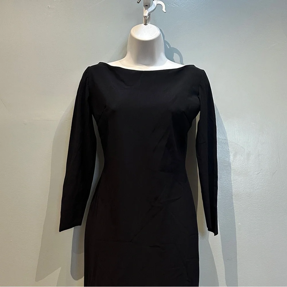 Chiara Boni La Petite Robe Tegan Black Backless Gown XS FLAWED